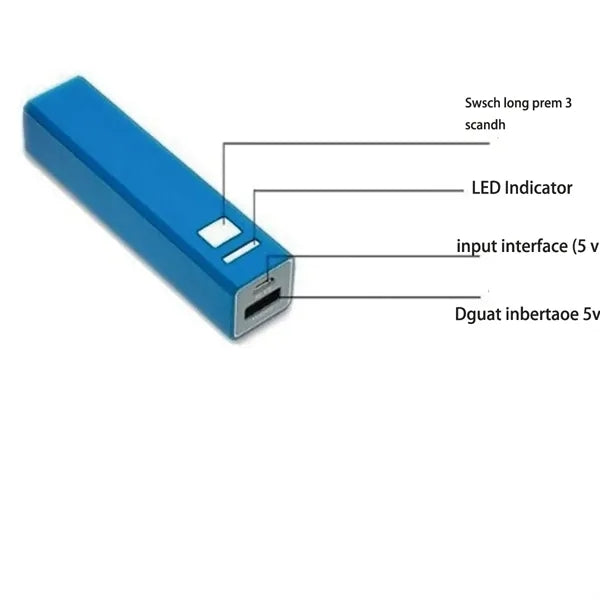 Portable Mini Aluminium Power Bank with Charging Indicator