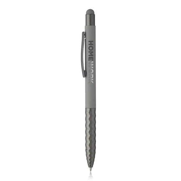 Geometric Aluminum Ball Point Pen with Stylus