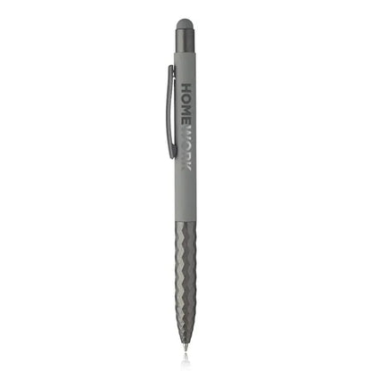Geometric Aluminum Ball Point Pen with Stylus