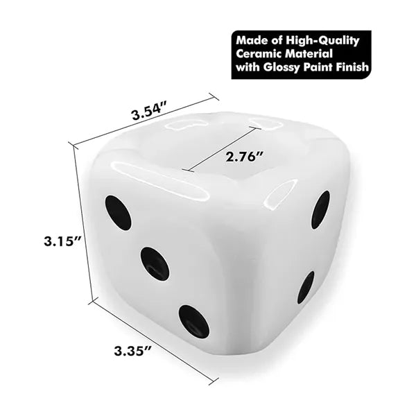 Ceramic Dice Cigarette Ashtray