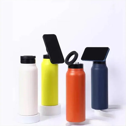 24Oz Magnetic Stainless Steel Gym With Phone Holder