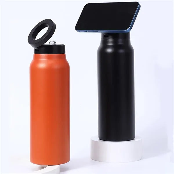 24Oz Magnetic Stainless Steel Gym With Phone Holder