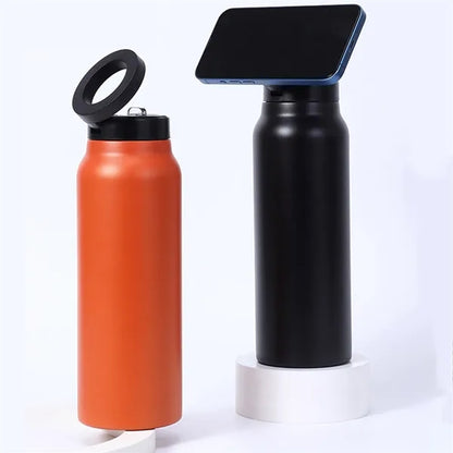 24Oz Magnetic Stainless Steel Gym With Phone Holder
