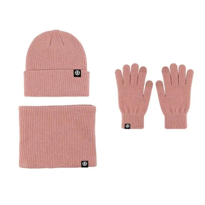 Beanie Hat Scarf Gloves Set For Cold Weather