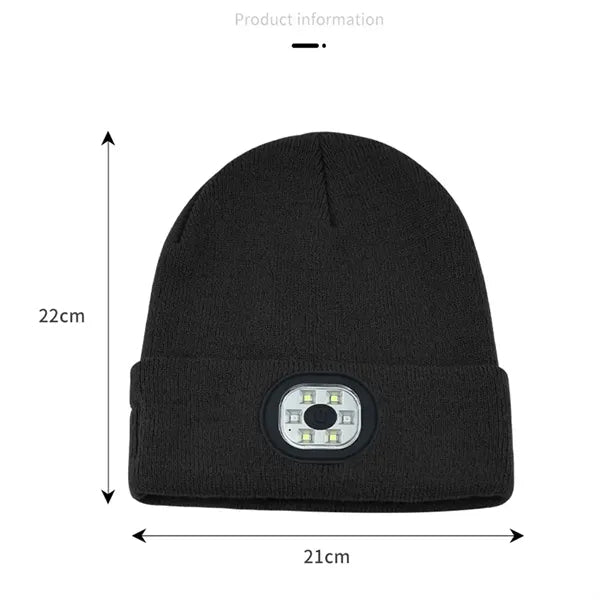 LED Light Up Acrylic Knit Hat Wireless Music Cap