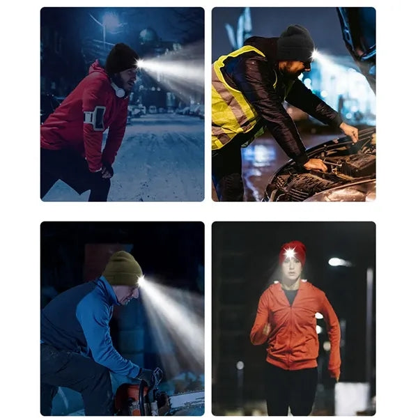 LED Light Up Acrylic Knit Hat Wireless Music Cap