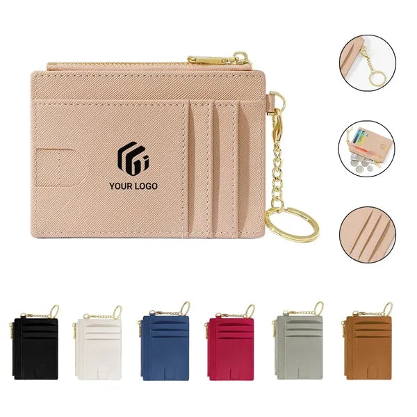 Multi-card slot portable practical keychain mini card holder