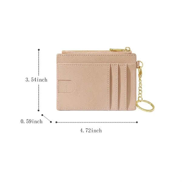 Multi-card slot portable practical keychain mini card holder