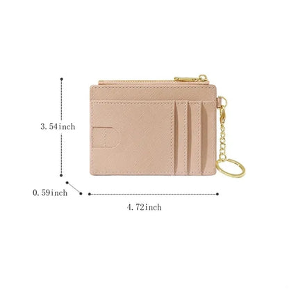 Multi-card slot portable practical keychain mini card holder