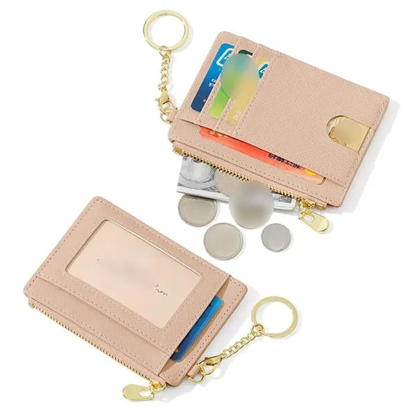 Multi-card slot portable practical keychain mini card holder