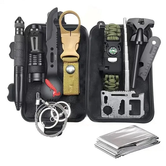 12in1 Outdoor Emergency Survival Gear Kit