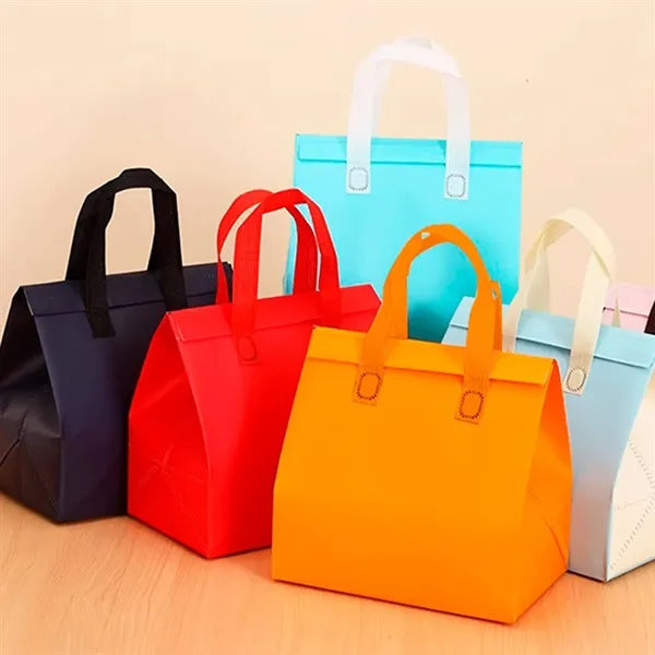 Portable large waterproof non-woven tote insulated bag