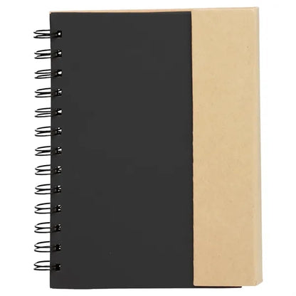 5.25" x 7" in. Eco flip top notebook with sticky notes