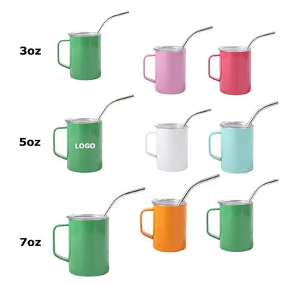 Mini 3oz/5oz/7oz Mug Tumbler Shot Glass With Handle