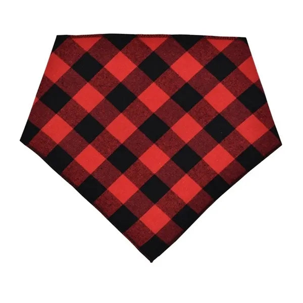 Dog Triangle Lightweight Buffalo Bandana Plaid Scarf