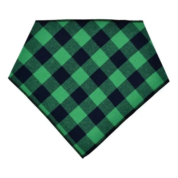 Dog Triangle Lightweight Buffalo Bandana Plaid Scarf