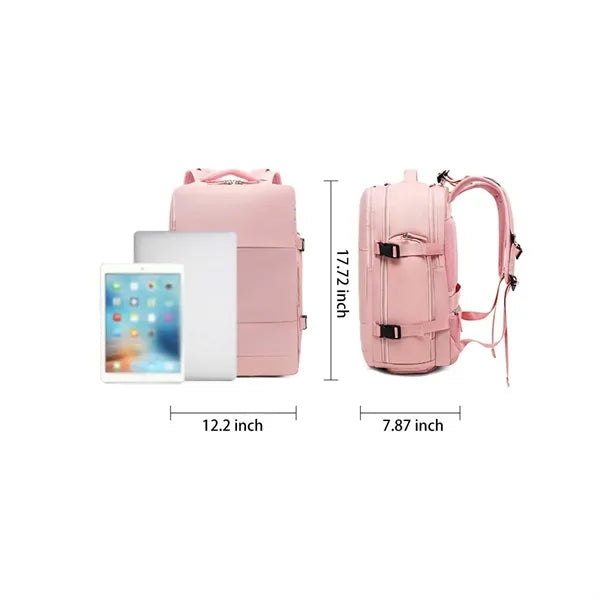 Versatile Travel Backpack with Charging Port & Shoe Pouch