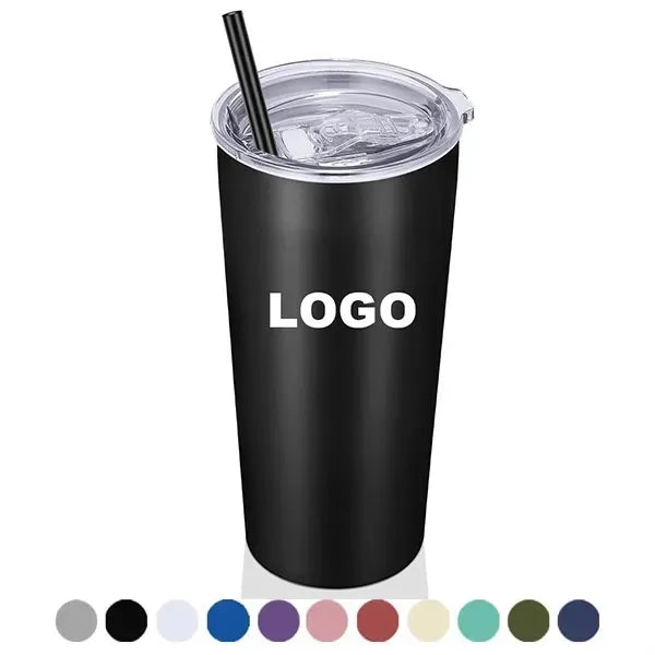 20oz Stainless Steel Insulated Tumbler with Lid and Straw