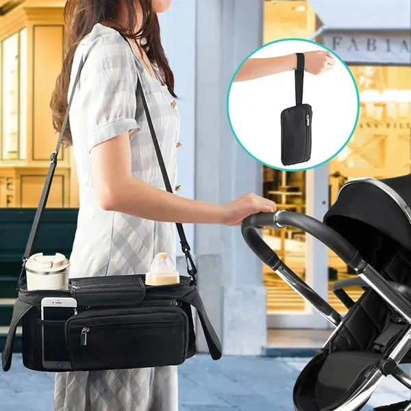 Universal Baby Stroller Organizer with Detachable Phone Bag