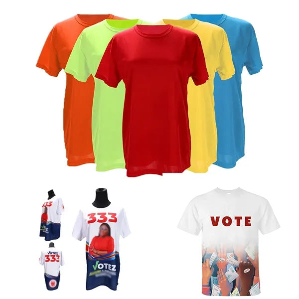 Polyester Custom Sublimation Men Women Election T Shirts
