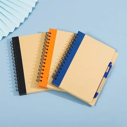 5" x 7" Eco Recycled Soft Cover Kraft Notebook with Pen