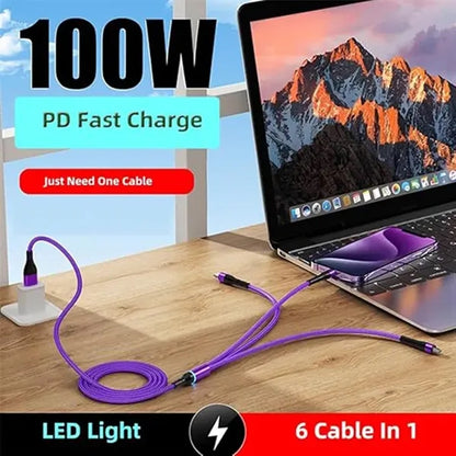 3 in 2 Fast Charging Cable with Light