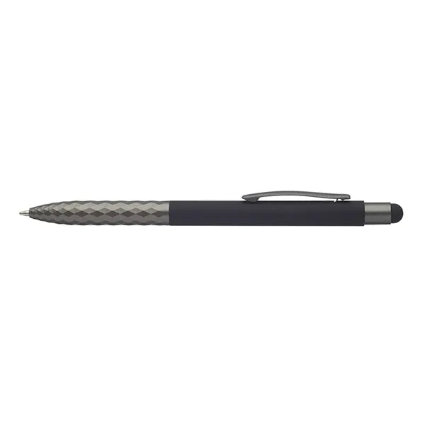 Geometric Aluminum Ball Point Pen with Stylus