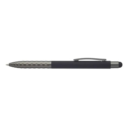 Geometric Aluminum Ball Point Pen with Stylus