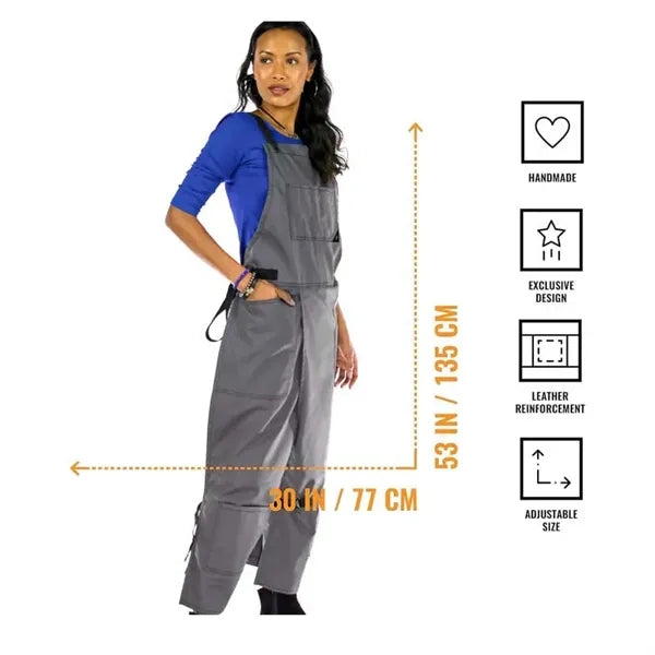 Full Coverage Cross Back Split Leg Apron