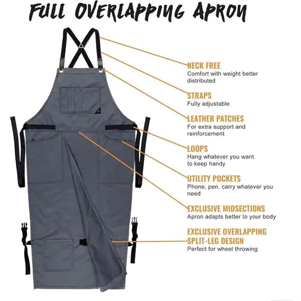 Full Coverage Cross Back Split Leg Apron