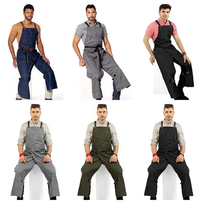 Full Coverage Cross Back Split Leg Apron
