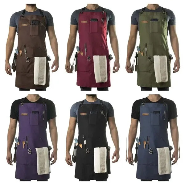 Cross Back With Multiple Pockets Apron