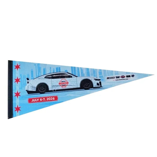 12x30" Sublimated Felt Pennant Flag-Full Color/Edge-edge