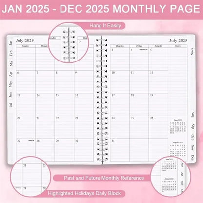 2025 Weekly & Monthly Planner-Calendar  Notebook