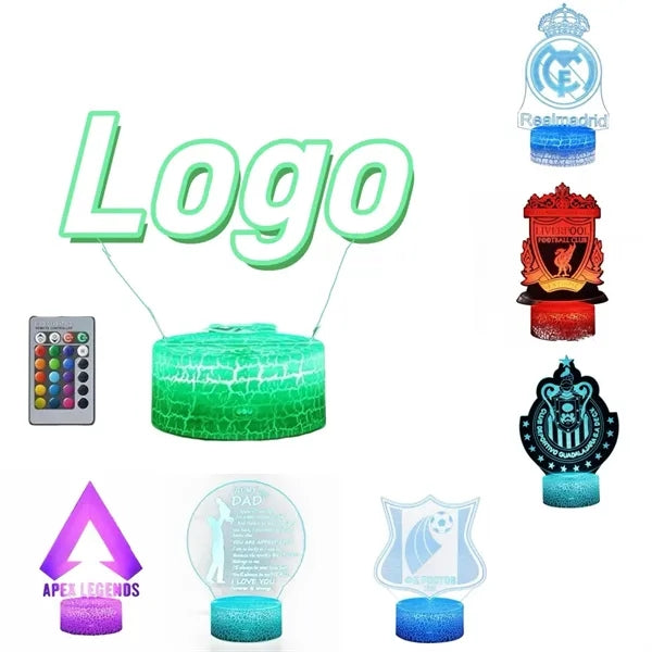 3D Lamp Night Light with Remote & Touch Control