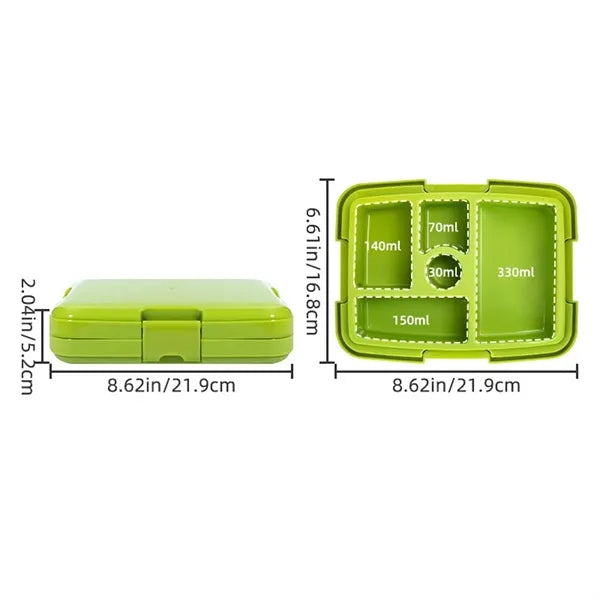 5-Compartment Leak-Proof Lunch Box