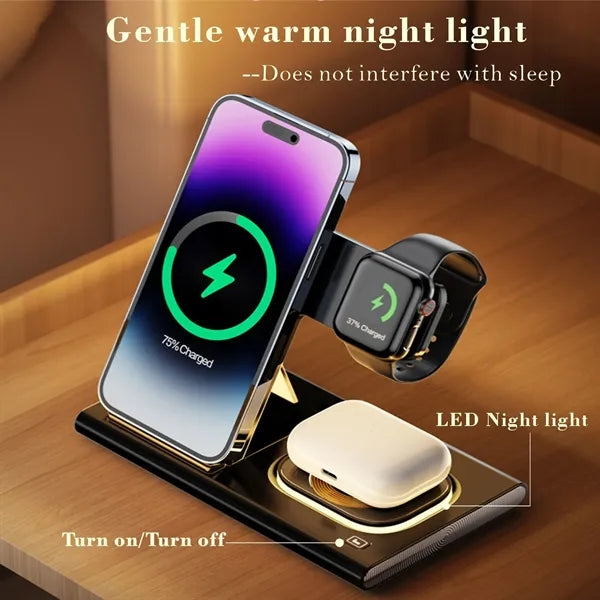 Foldable 3 in 1 Wireless Charger
