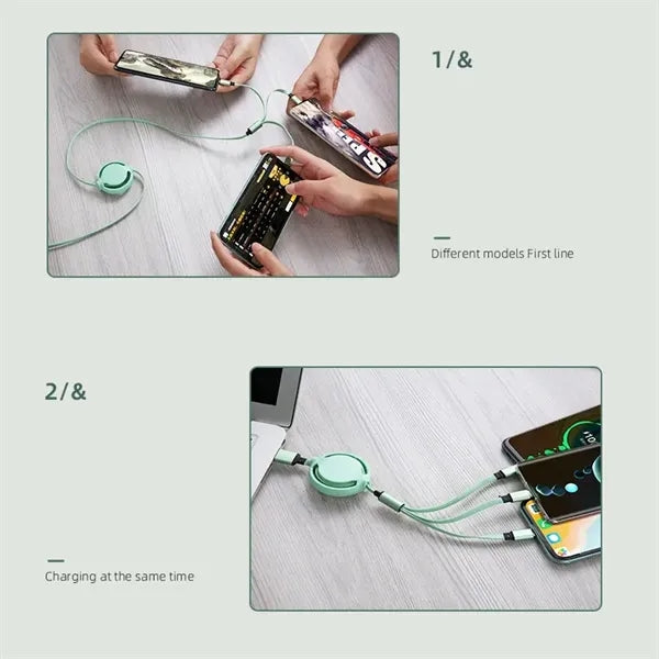 3 in 1 Retractable Charging Cable