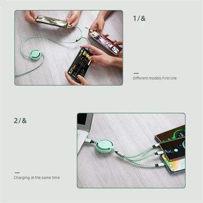 3 in 1 Retractable Charging Cable