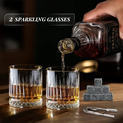 Whiskey Set Glasses Wooden Box Retirement Gifts
