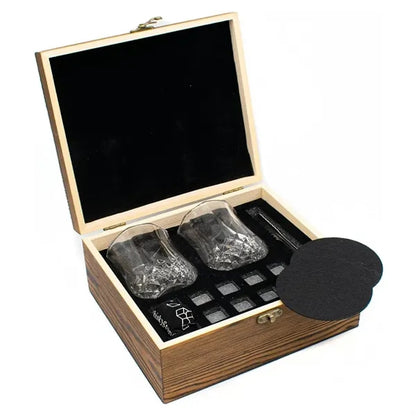 Whiskey Set Glasses Wooden Box Retirement Gifts