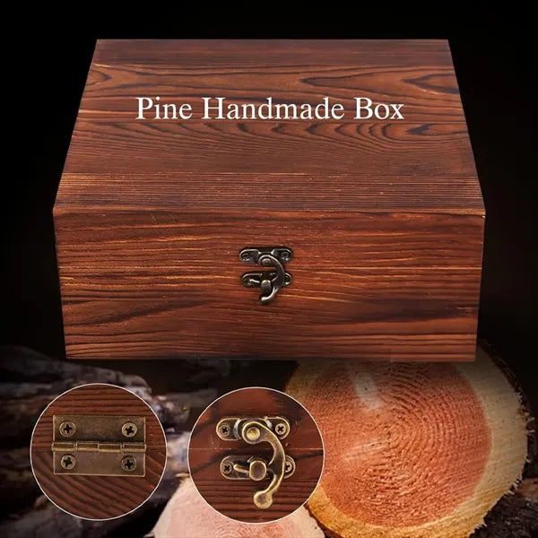 Whiskey Set Glasses Wooden Box Retirement Gifts