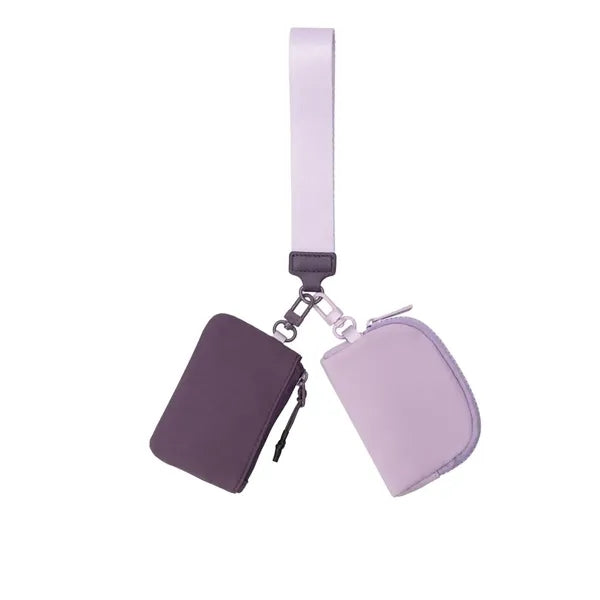 Dual Pouch Wristlet Wallet