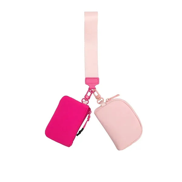 Dual Pouch Wristlet Wallet