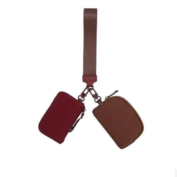 Dual Pouch Wristlet Wallet