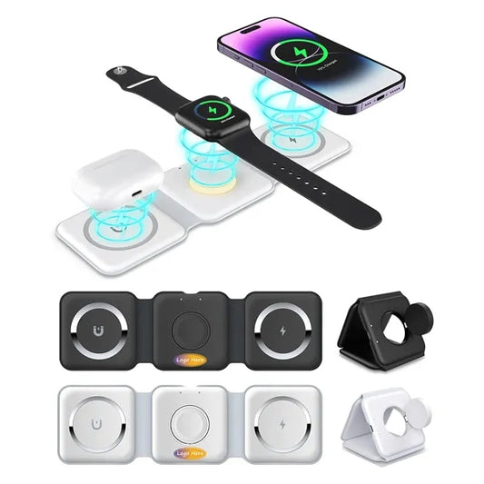 3 In 1 Foldable Magnetic Wireless Charger
