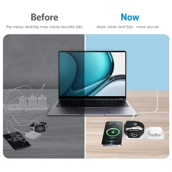 3 In 1 Foldable Magnetic Wireless Charger