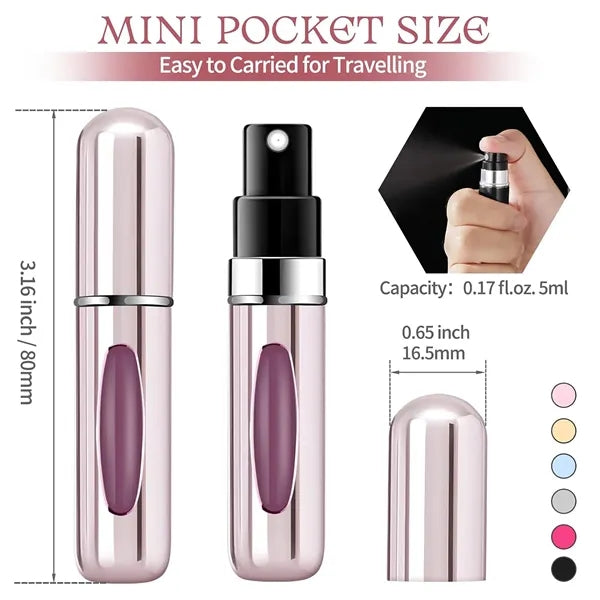 0.17oz Refillable Cosmetic Spray Bottles