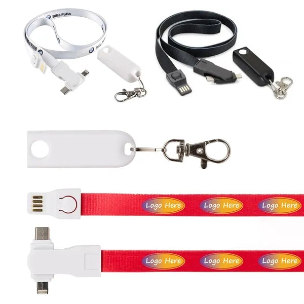 Multi Functional USB Cable Badge Lanyard