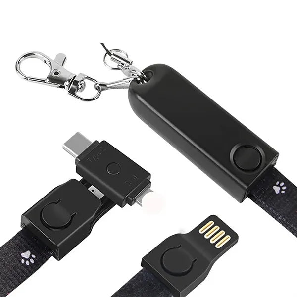 Multi Functional USB Cable Badge Lanyard